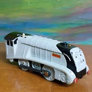 Spencer's's Sleek Black and White Toy Train